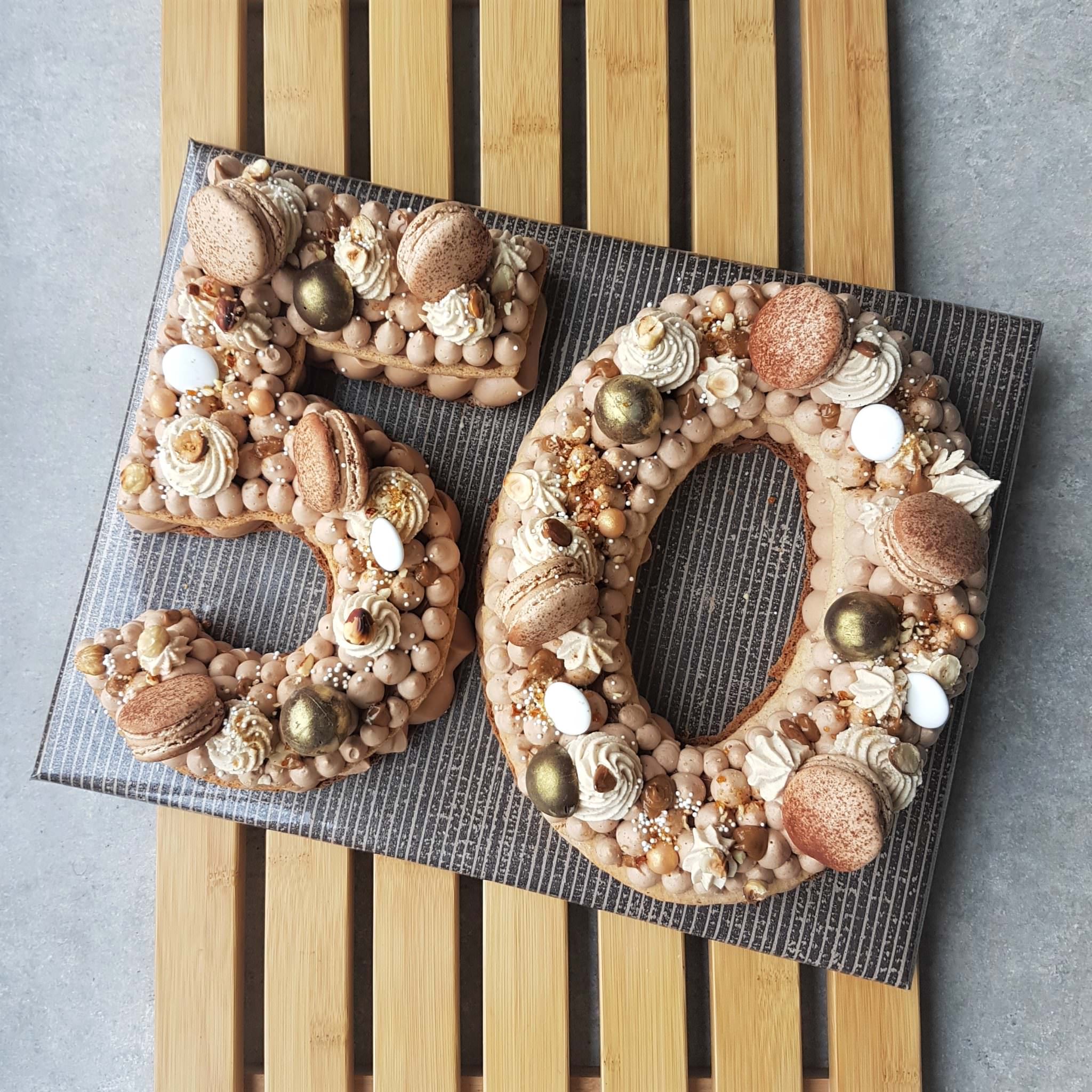 Number Cake 50 ans L'Atelier d'Angevine Patisserie événementielle